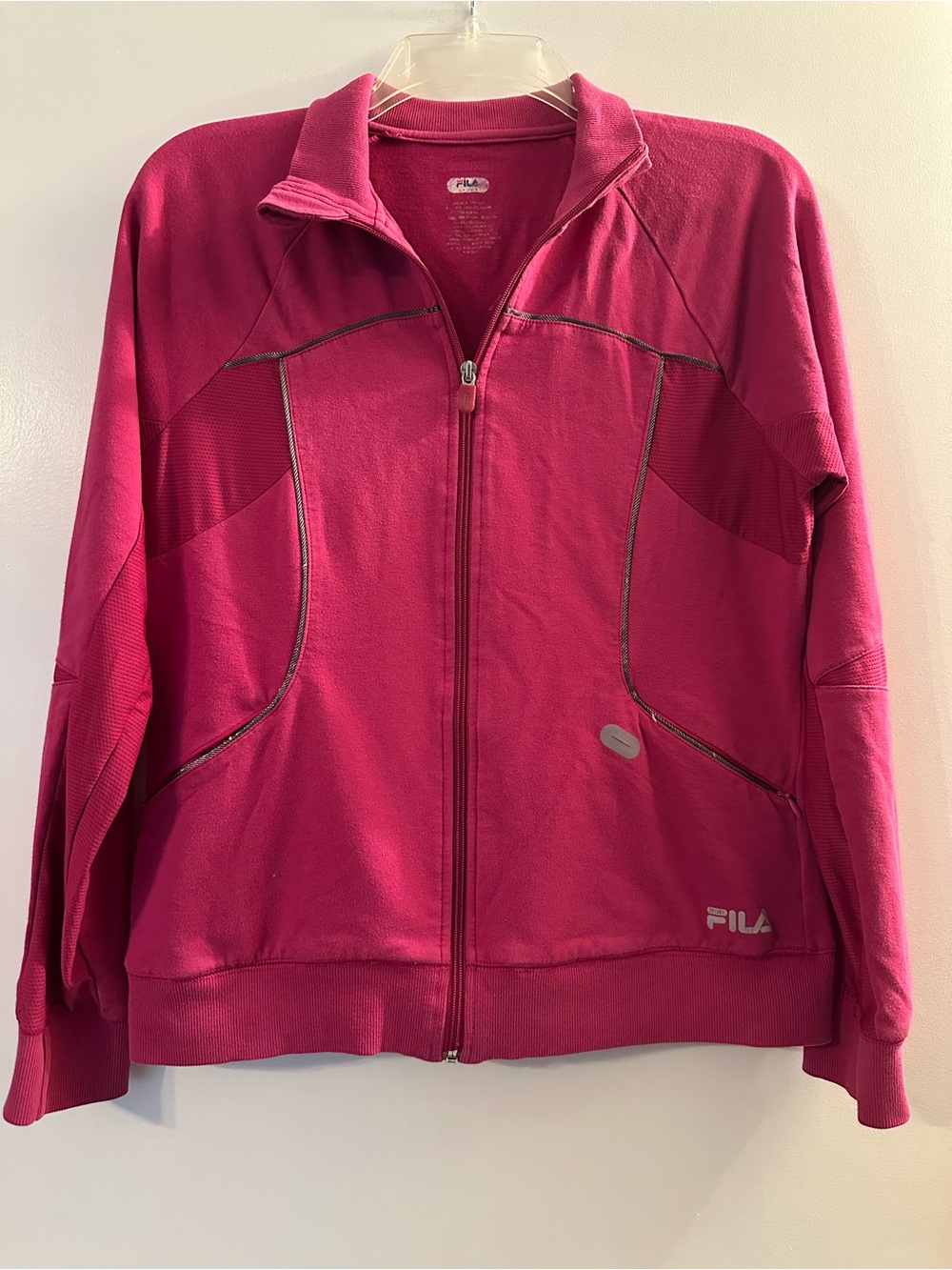 Fila Women's Magenta Zip-Up Activewear Jacket